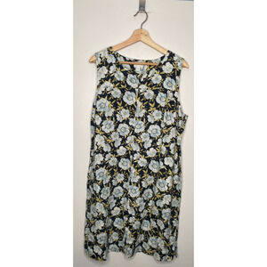 J. Jill Love Linen Blue Floral Sheath Dress – Women’s Size Large